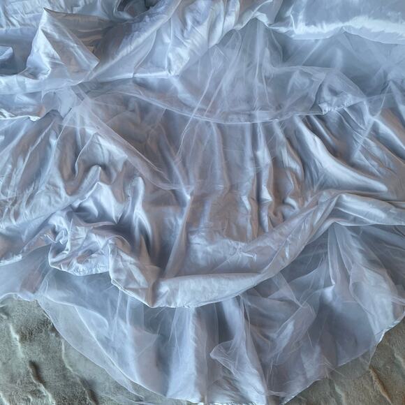 🔥NWT Bridess Strapless Ruched Beaded Chapel Train Contemporary Wedding Dress 8 - Picture 13 of 17